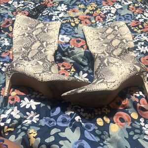 Steve Madden Snake Print Heeled Boots